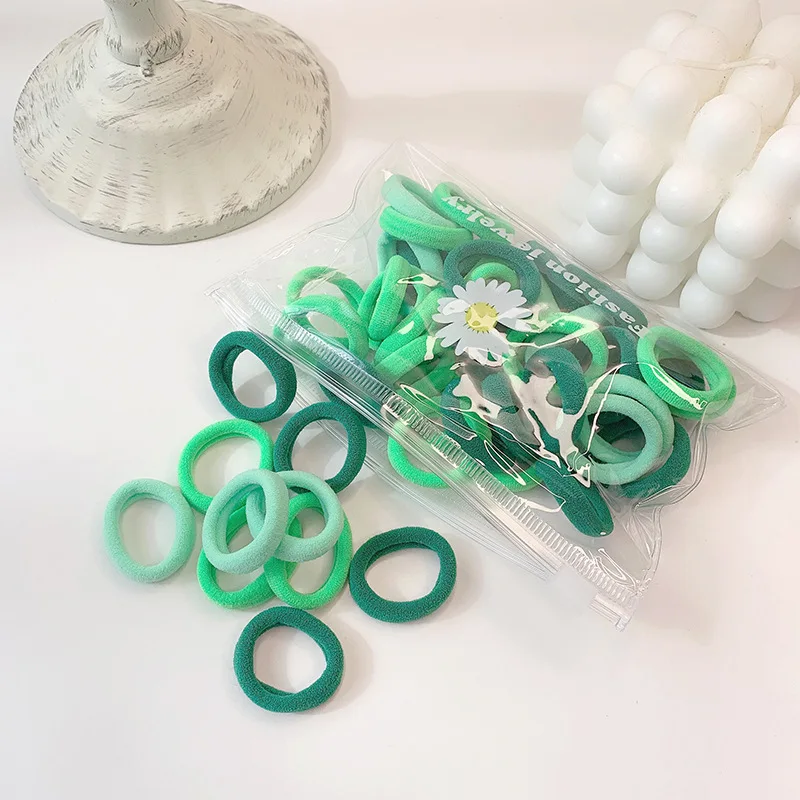 

50pcs/Set Girls Colorful Nylon Small Elastic Hair Bands Children Ponytail Holder Rubber Bands Headband Kids Hair Accessories