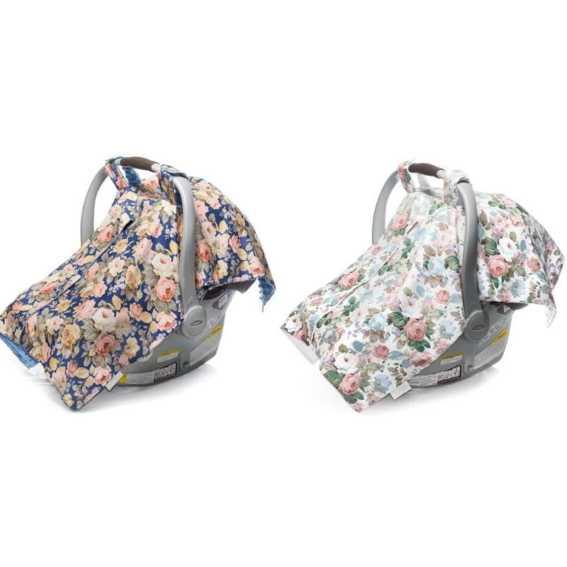 

Infant Car Seat Canopy with Soft and Warm Cotton Back for Breastfeeding Moms Baby Shower Gift 03KD