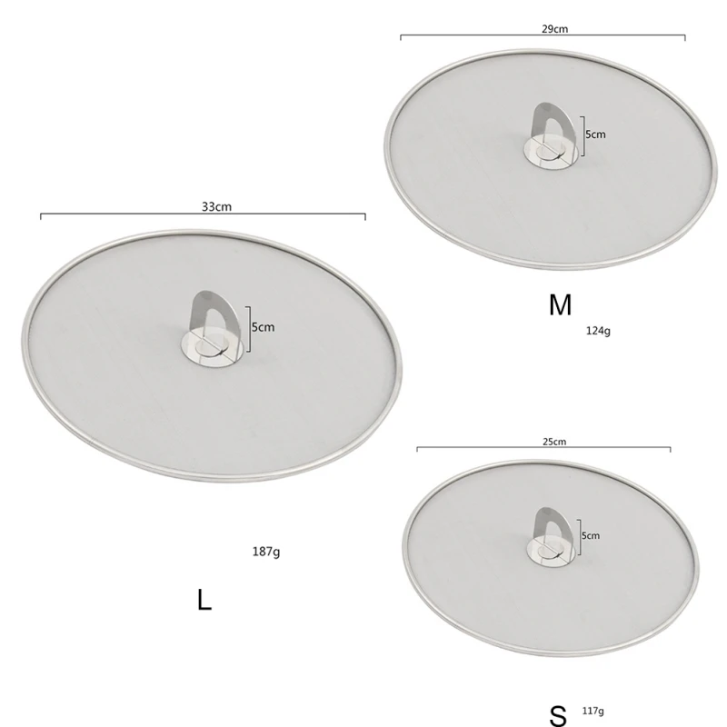 25/29/33 см Нержавеющая сталь брызги Экран сетчатый горшок крышка серебро масляный