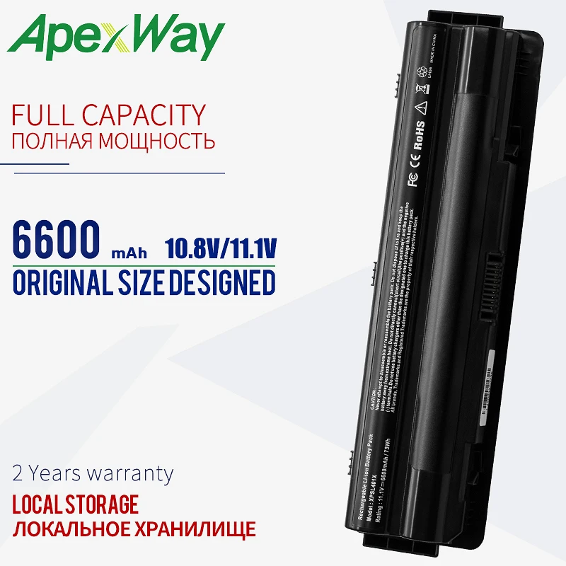 Аккумулятор для ноутбука Dell XPS 14 15 17 L401x L501x L502x L701x L702x 6600 312 1123 J70W7 JWPHF R795X WHXY3 1127