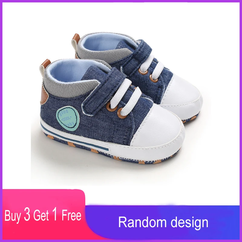 Повседневная Мягкая однотонная парусиновая обувь для маленьких мальчиков Обувь