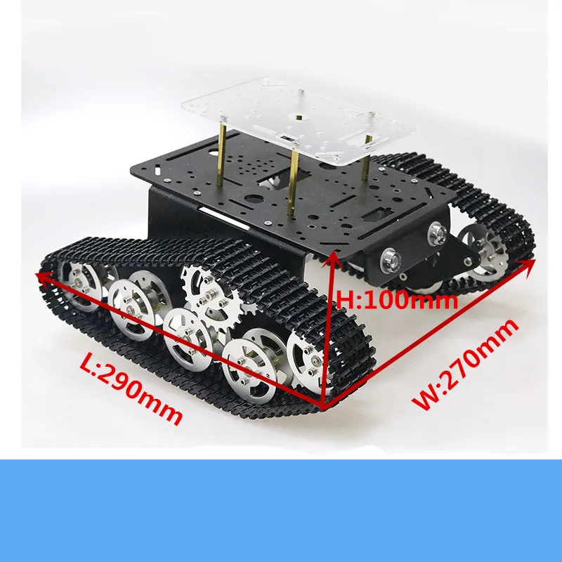 Металлический гусеничный радиоуправляемый робот T300 набор шасси с высоким