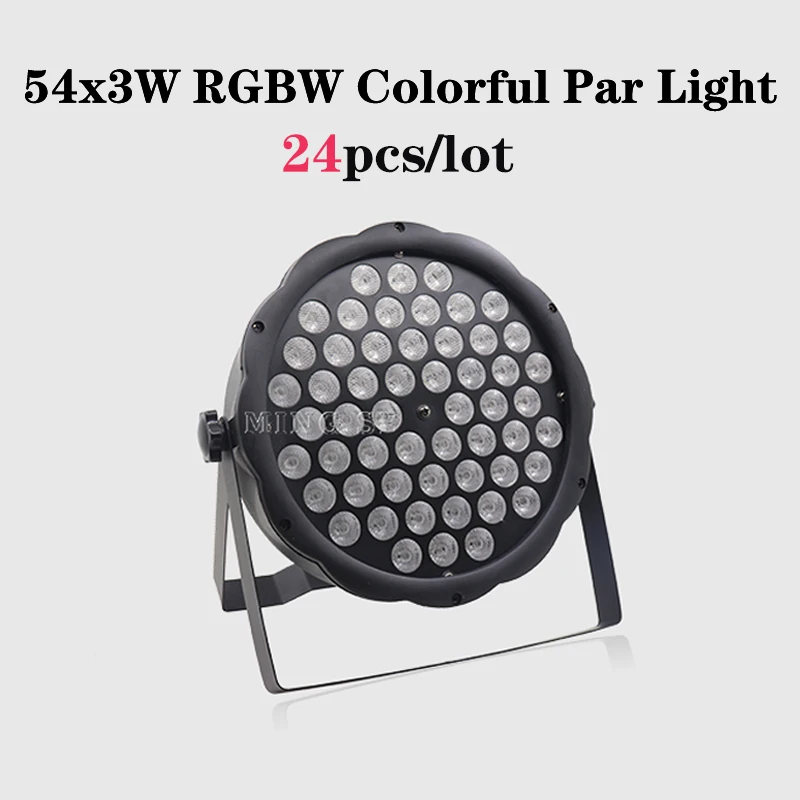 

24units/lots 54X3W RGBW LED Par Light LED PAR DMX512 controller led lights, disco lights DJ equipment