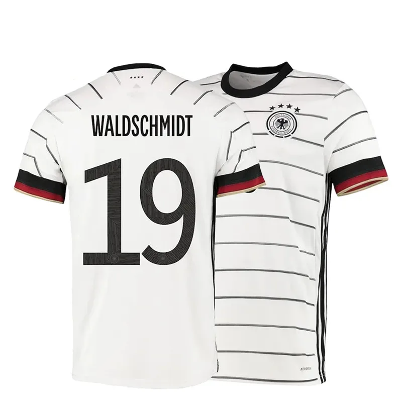 

Summer Men's Short Sleeve Casual Polyester Breathable Top Quality Custom Made White Soccer Jersey 2020-21
