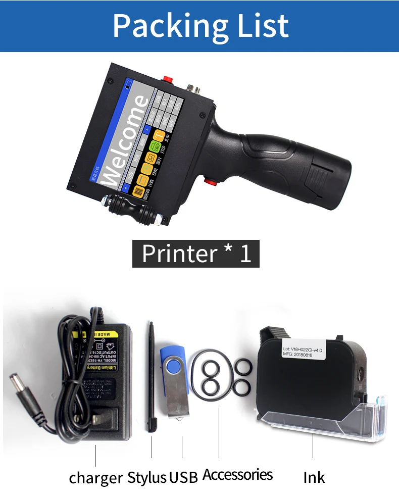 

New Portable Handheld Inkjet Printer For Date Batch Qr Code