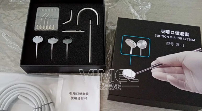 

Dental Mirror Stainless Steel Dental Tool Set Mouth Mirror Dental Kit Instrument Dentist Prepare Tool Suction Mirror System