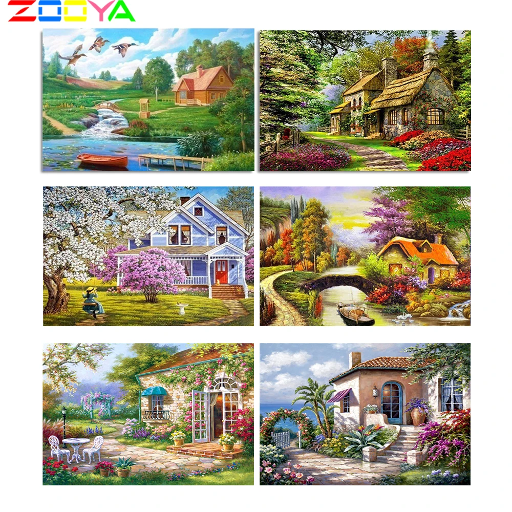 ZOOYA 5D DIY алмазная живопись пейзаж рассвет вышивка крестиком Картина стразы