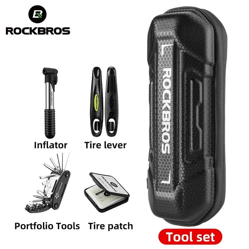 

ROCKBROS Bicycle Tool Kits Multifuctional Bike Tools Set Pump Tire Repair Kits Storage Bag Bicycle Mantainance Kits Cycling