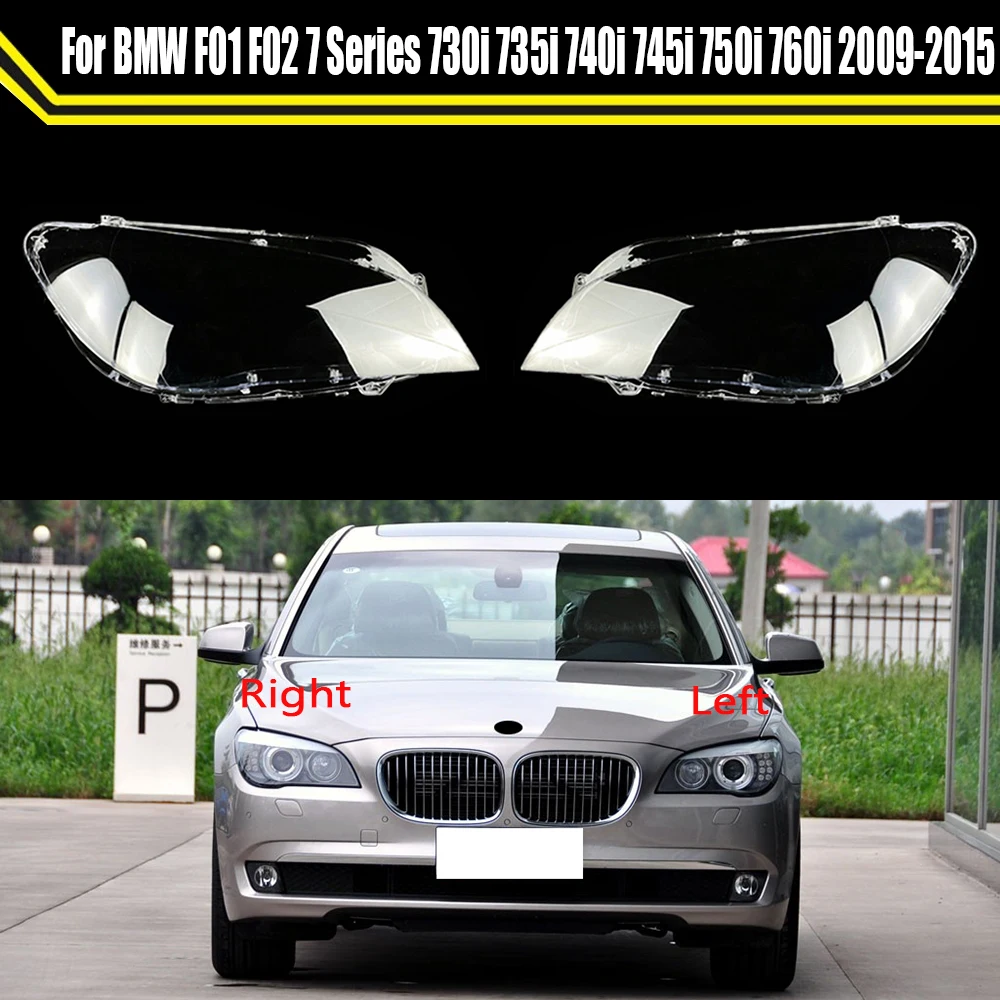 Faro lente de vidrio Shell pantalla cubierta de faro para BMW F01 F02 serie 7 730i 735i 740i 745i 750i 760i 2009 ~ 2015