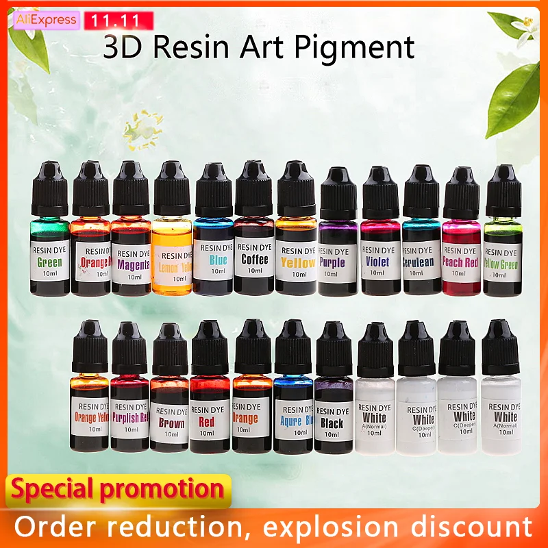 

24 High Concentrated Alcohol-Base Ink Pigment Epoxy Resin Paint Colour Dye Craft