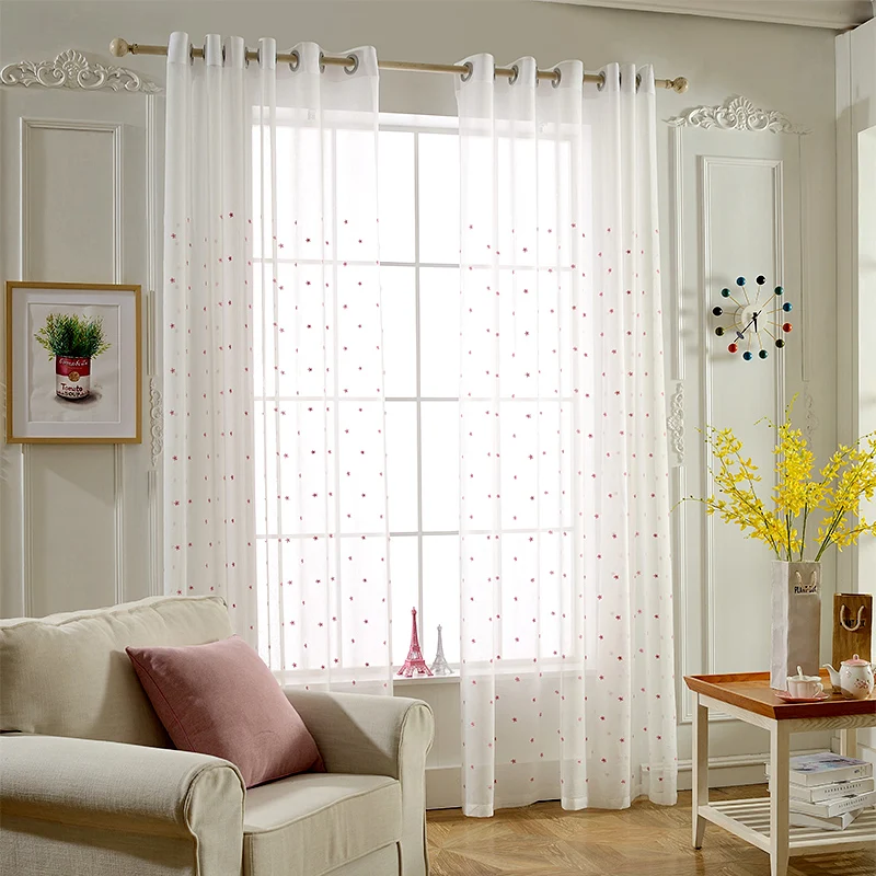 Кленовые листья вышитые оконные марлевые пряжи индивидуальные помятые тюлевые