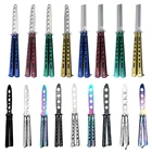 Портативный нож-бабочка расческа из нержавеющей стали складной тупой тренировочный нож уличный тренировочный расческа для салона парикмахерский инструмент для укладки