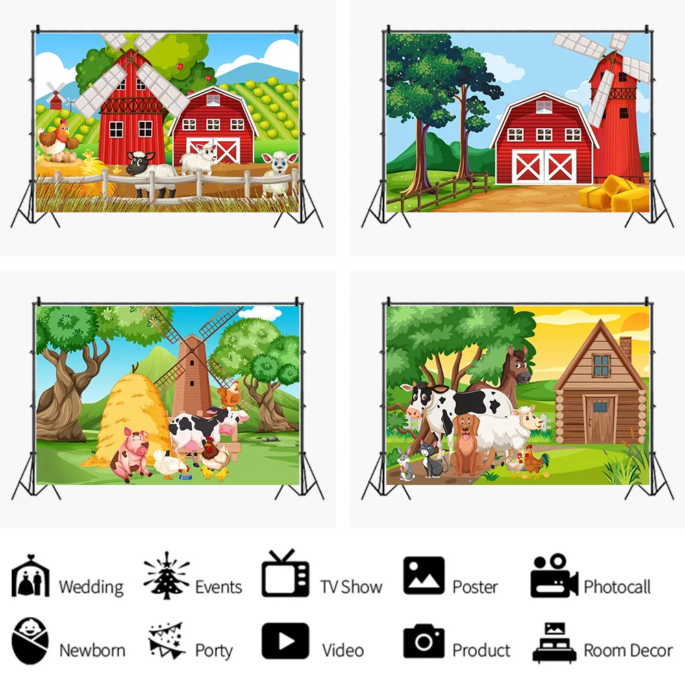 

Новинка, товары вечерние, украшение для тематической вечеринки на тему фермы, животных, свиньи, коровы, овцы, украшение для вечеринки на день...