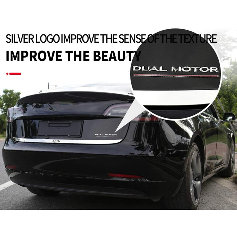 3D двойной двигатель наклейки автомобиля задний багажник эмблема наклейка значок