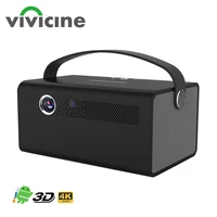 vivicine v7 android 9 0 wifi led 3d 4k projector15600mah battery portable home theater video game proyector projetor beamer