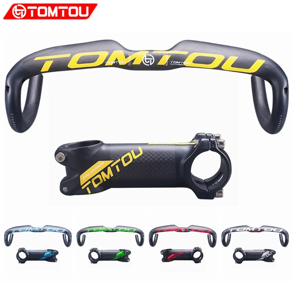 

Руль из карбонового волокна от TOMTOU для шоссейного велосипеда, руль для велосипеда, руль для шоссейного велосипеда, изогнутый стержень, ручк...