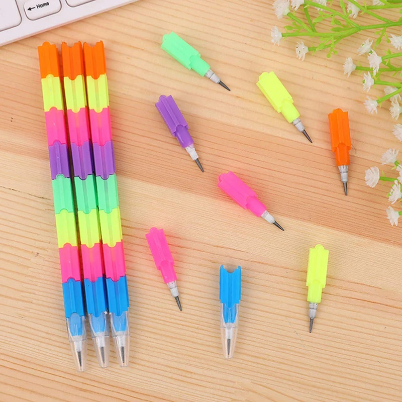 48pcs Set Colorful Rainbow Pen Student Stationery Party Gift Kids Painting Pencil Children Gifts | Дом и сад