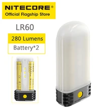 NITECORE LR60 Camping Light Power Bank Charger 280 Lumen Rechargeable Portable LED Lantern With 18650 Battery for USB-C Charging