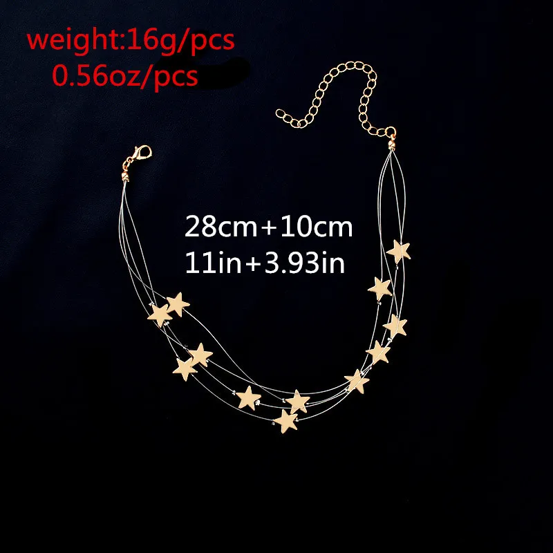 

Gargantilla Mujer Minimalist Layered Necklace for Women Star Choker Youre My Sunshine Necklace Stainless Steel Heart Necklace