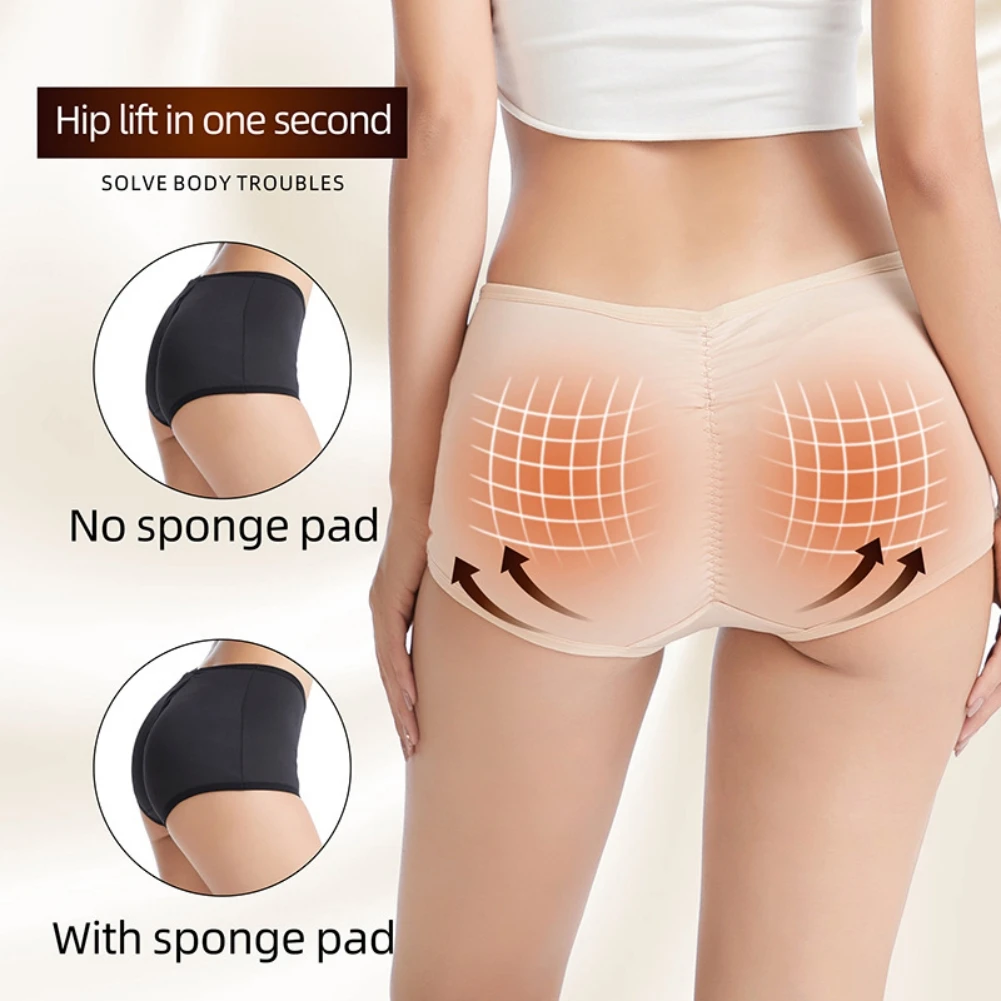 

Low Waist Panties Bum Padded Butt Lifter Enhancer Hip Push Up Panties Underwear Seamless Panties Buttocks