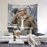 pitbulls mr worldwide tapestry hip hop singer tapestry wall bedspread bohemian hanging blankets for bedroom dorm