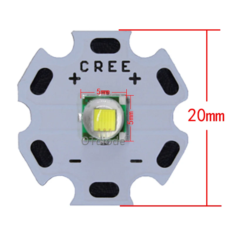 Cree XML XM-L T6 10 Вт высокой мощности Мощность светодиодный излучатель холодный белый диод 16/20 мм PCB+ 17 мм/22 мм DC3.7V 12V EL драйвер