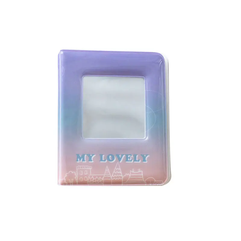 

1PC Name Card Book Photo Album Mini Cute Photo Album PP Fashion Square Photo Album Mini Plug-in Hollow PVC Home Supplies