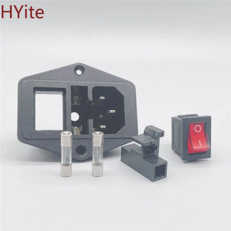 

Power Rocker Switch IEC 3 Pin 320 C14 Inlet Power Sockets Switch Connector Plug 10A 250V