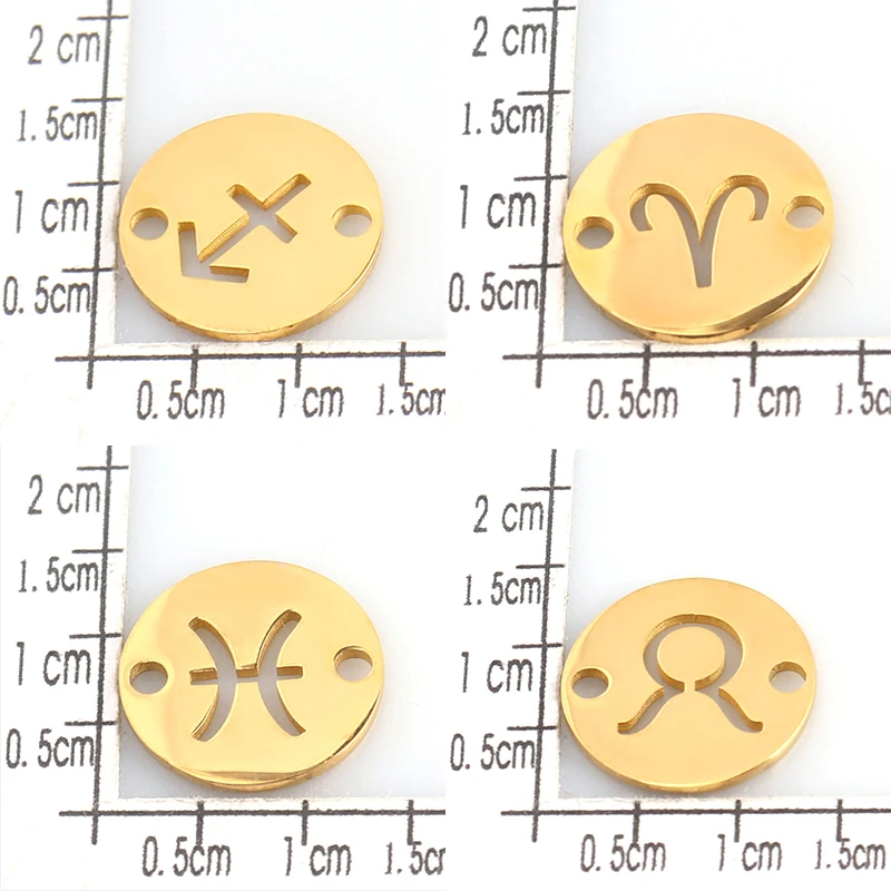 

5pcs Stainless Steel Constellation Pendant Alphabet Charms For Bracelet Crafts Making Jewelry Handmade Pendants Jewelry Making