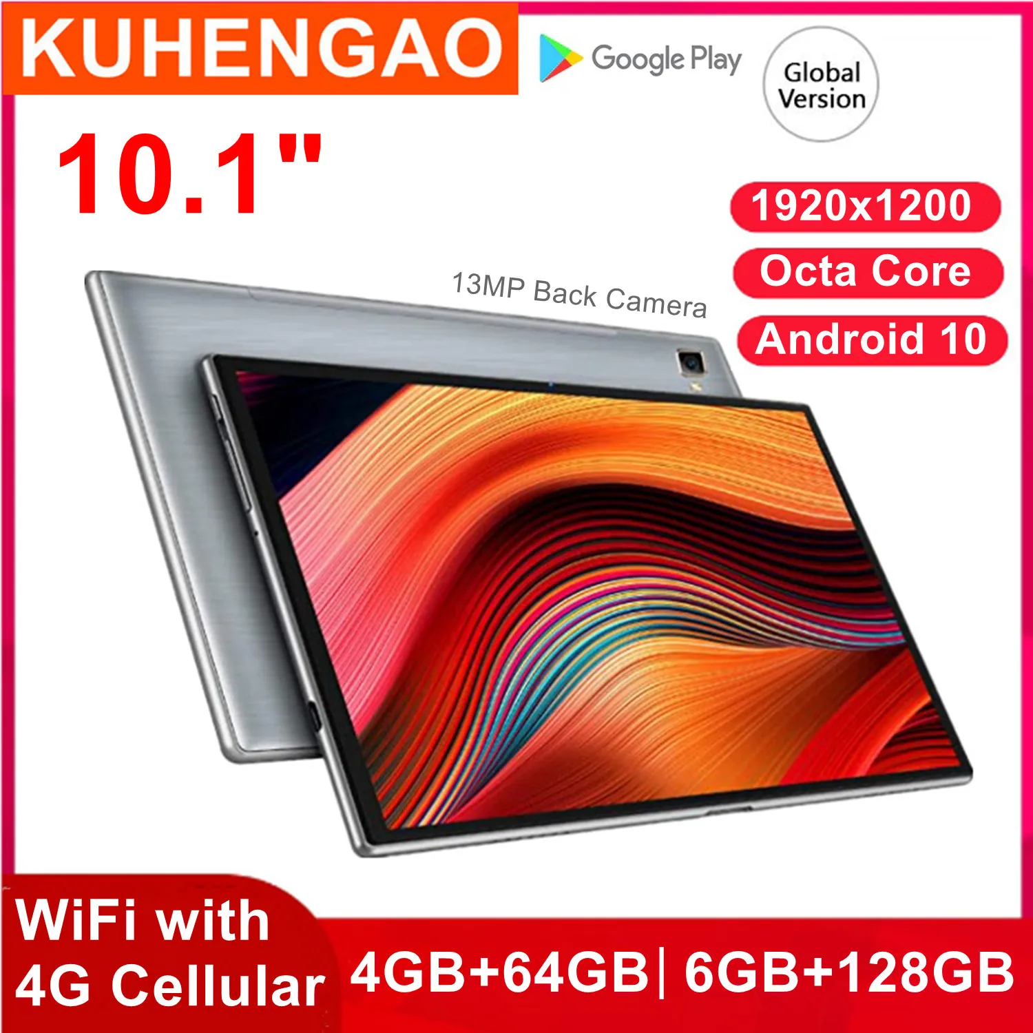 

AI Speed-up Tablets PC 1920x1200 Network-10.1 inch Call Dual-Phone Android 10.0 Octa-Core