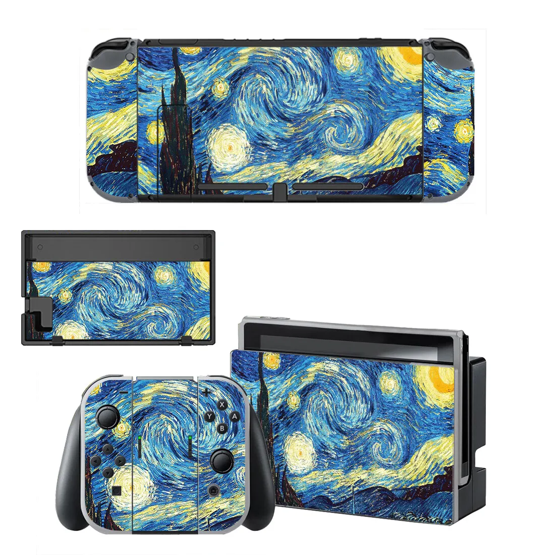 Starry Sky Night Screen Protector Sticker Skin for Nintendo Switch NS Console Dock Charger Stand Holder Joy-con Controller Vinyl