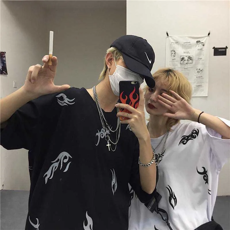 Женская футболка с коротким рукавом Повседневная Свободная в Корейском стиле