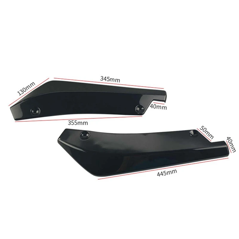 

For Car Carbon Fiber ABS Rear Bumper Protector Diffuser Lip Splitter Apron Spoiler Side Skirt Universal Car Accessories