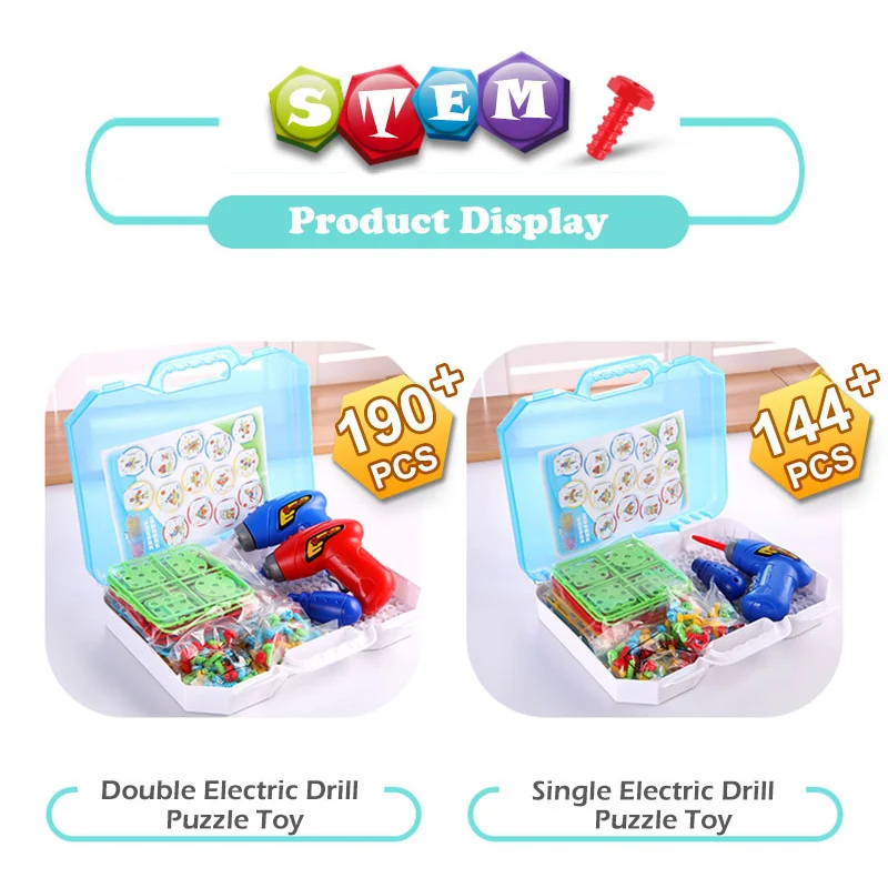 Игрушка &quotсделай сам&quot для детей 3D пазл игрушки электрическая дрель винт группа
