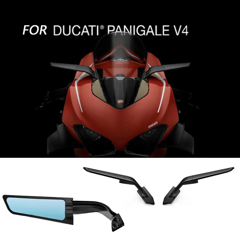 

Motorcycle Side Mirrors Modified Wind Wing Adjustable Rotating Rearview Mirror 2PCS For Ducati Panigale V2V4 2018 2019 2020 2021