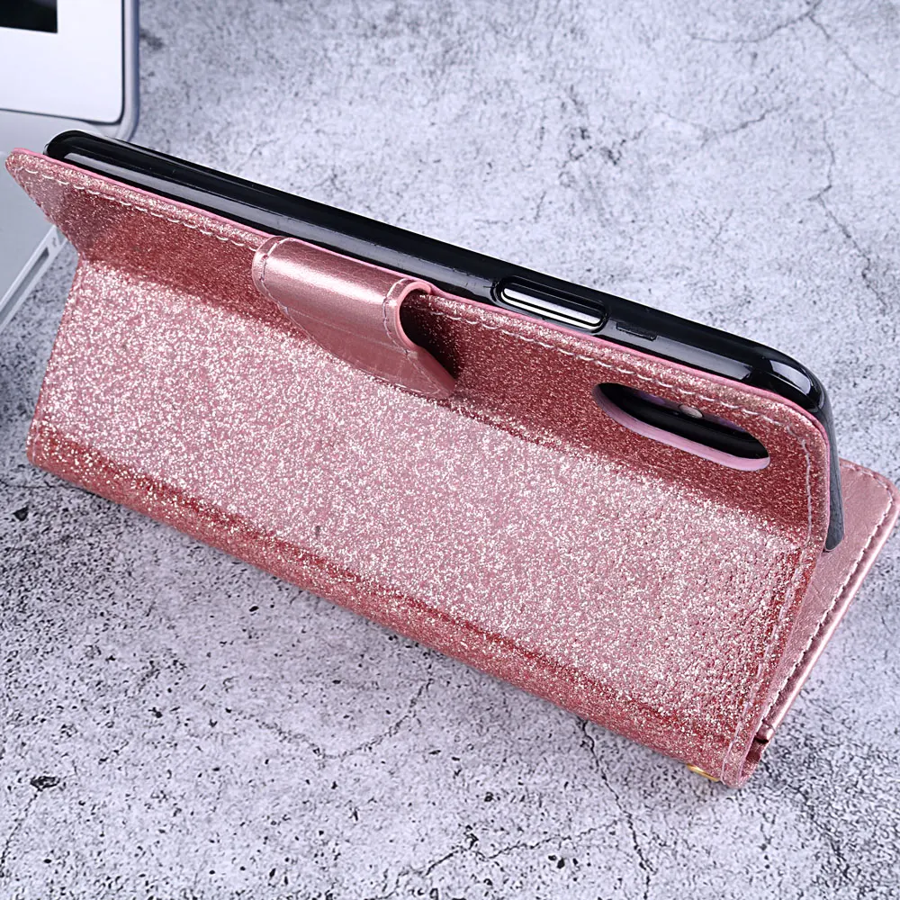 Блестящий чехол для Xiaomi redmi 6 Bling персонализированные изображения кожаный кошелек для iaomi redmi 6A мягкий кожаный фото женский кошелек