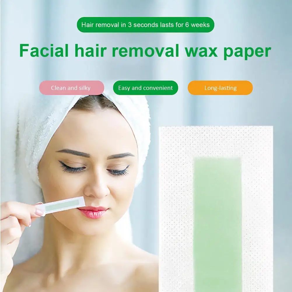 

24 Pcs Wax Strips Skin Friendly Facial Hair Remover Waxing Wipe Sticker For Face Lip Eyebrow Leg Arm Body Hair Removal Mini Size
