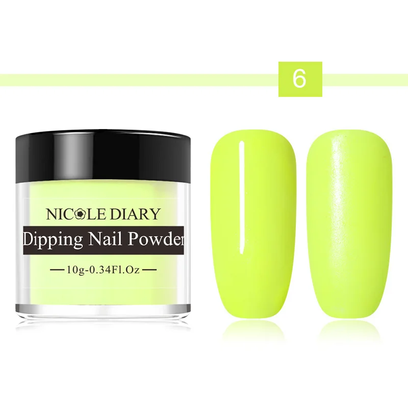 Color 6 NICOLE DAIRY 10 мл погружающаяся пудра для ногтей без лампы для лечения естественного сухого погружения жидкость для маникюра Dip - Цвет: Color 6