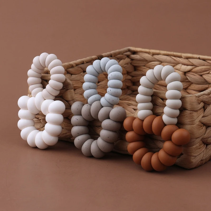 

Baby Teether Food Grade Silicone Chain Accessories Newborn Infant Nursing Chewing Teething Toy Bracelets BPA Free Molar Soother