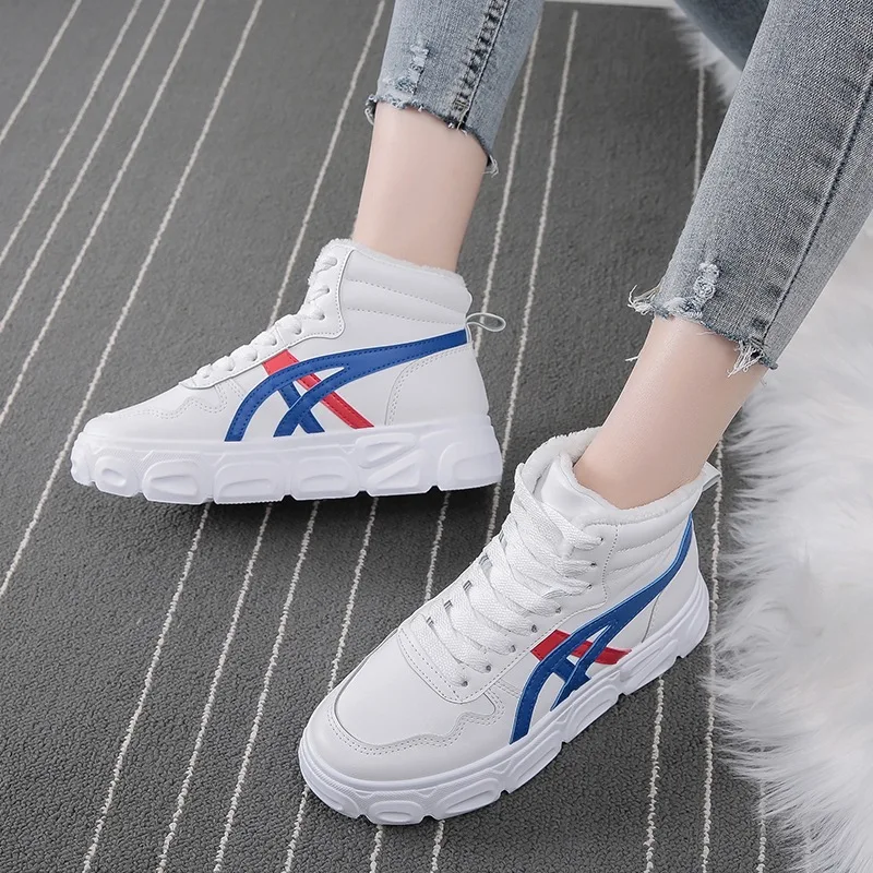 Женские модные ботинки брендовые бархатные повседневные кроссовки зимняя новая