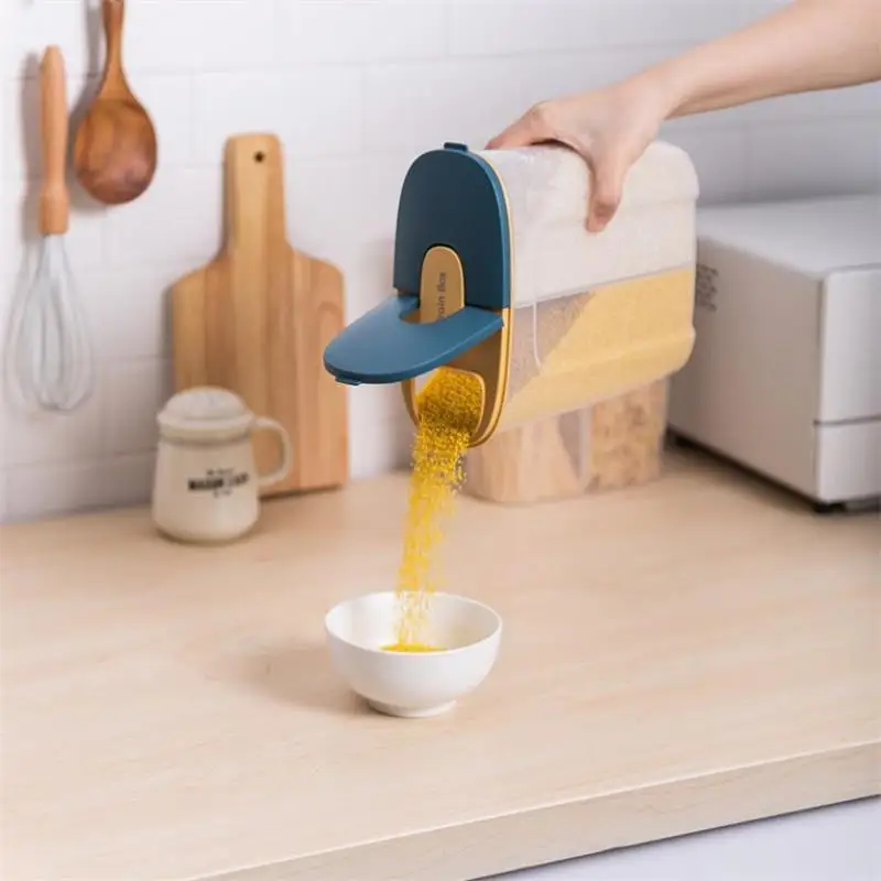 

2500ml Dry Food Storage Box Food Containers 2 Grids Transparent Cereal Multigrain Sealed Cans Keep Fresh New Clear Container Jar