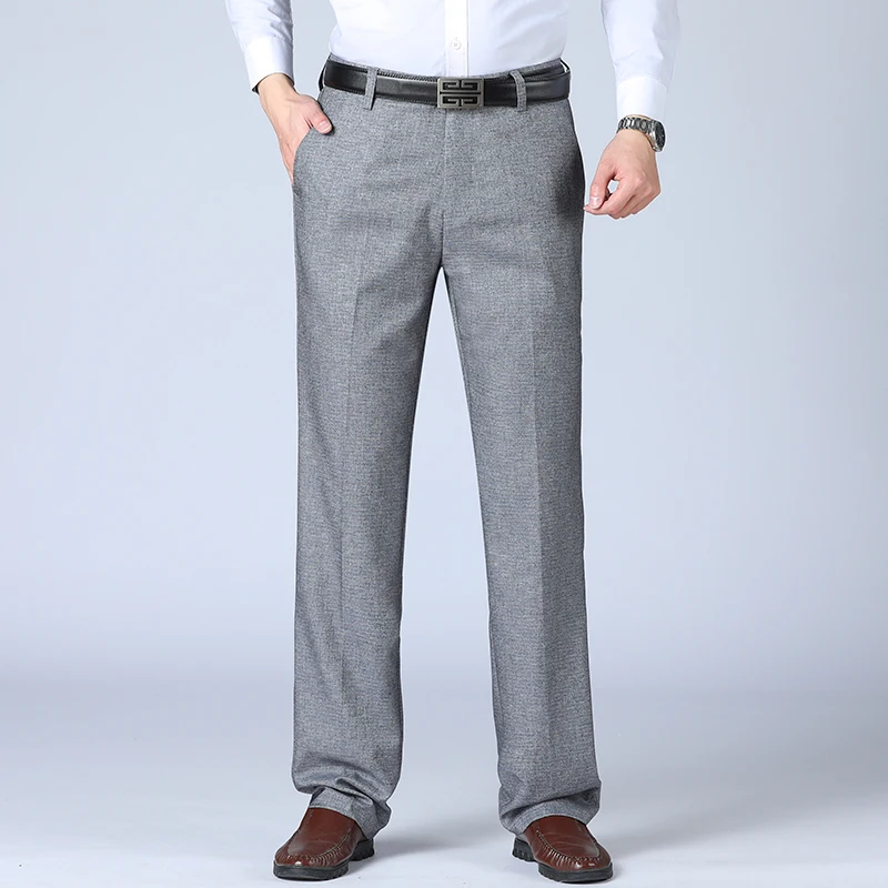 Мужские брюки прямые свободные повседневные модные высококачественные офисные