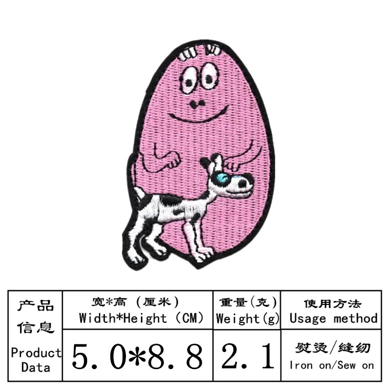 Детская тканевая наклейка с вышитыми животными из мультфильма японский значок