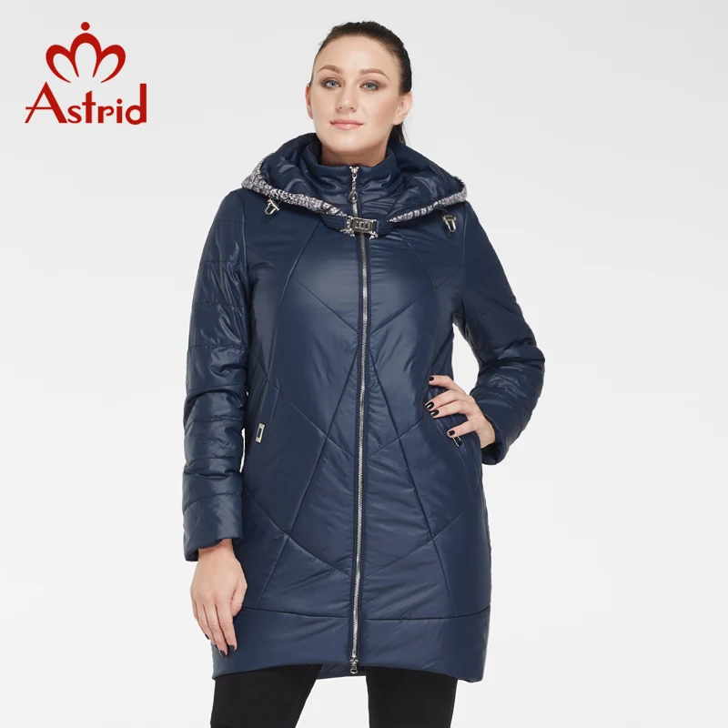 2019 Астрид тонкий Для женщин длинные стеганые парки хлопковая стеганая куртка