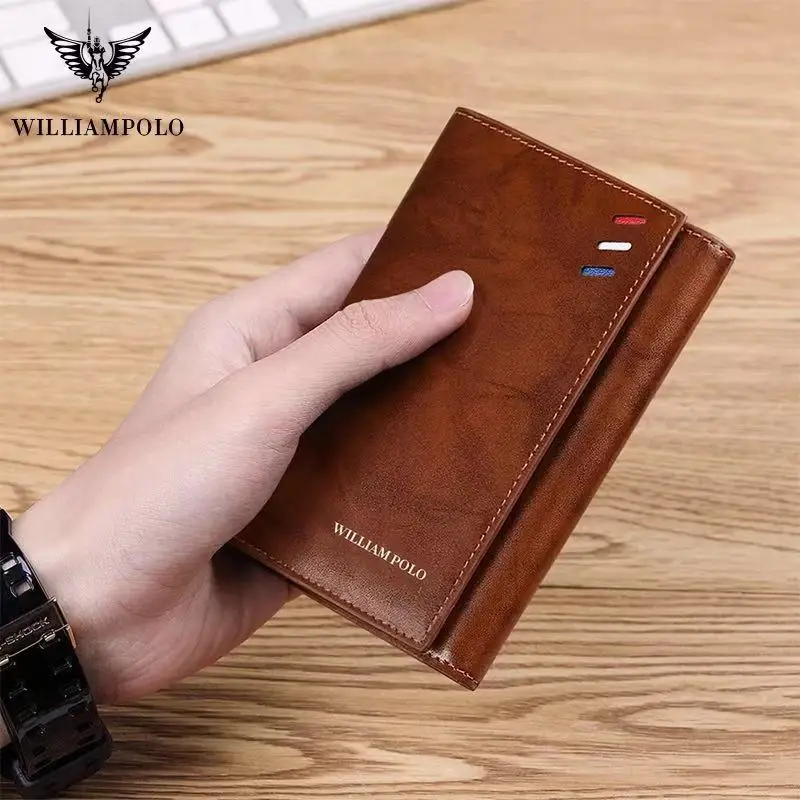 Тонкий кошелек из натуральной кожи с отделением для кредитных карт и RFID-защитой |