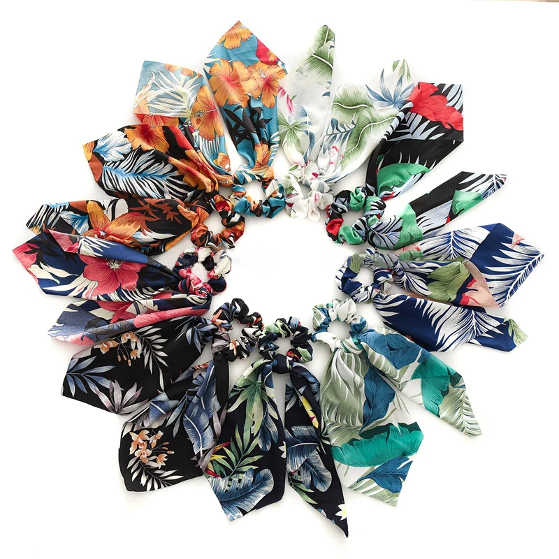Повязка на голову в цветочек boho scrunchie pack повязка дизайнерский женский аксессуар