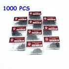 1000 шт.10 упаковок, рыболовные крючки из углеродистой стали