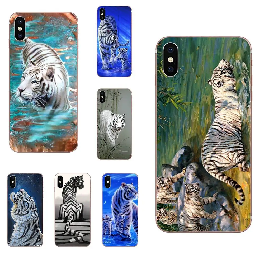 Для Huawei Nova 2 V20 Y3II Y5 Y5II Y6 Y6II Y7 Y9 G8 G9 GR3 GR5 GX8 Prime 2018 2019 рисунок ТПУ белый тигр окрашенные