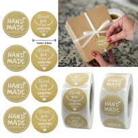 500pcs cute 1inch thank you kraft paper sticekr hand mand especially for you student gift sealling label sticker