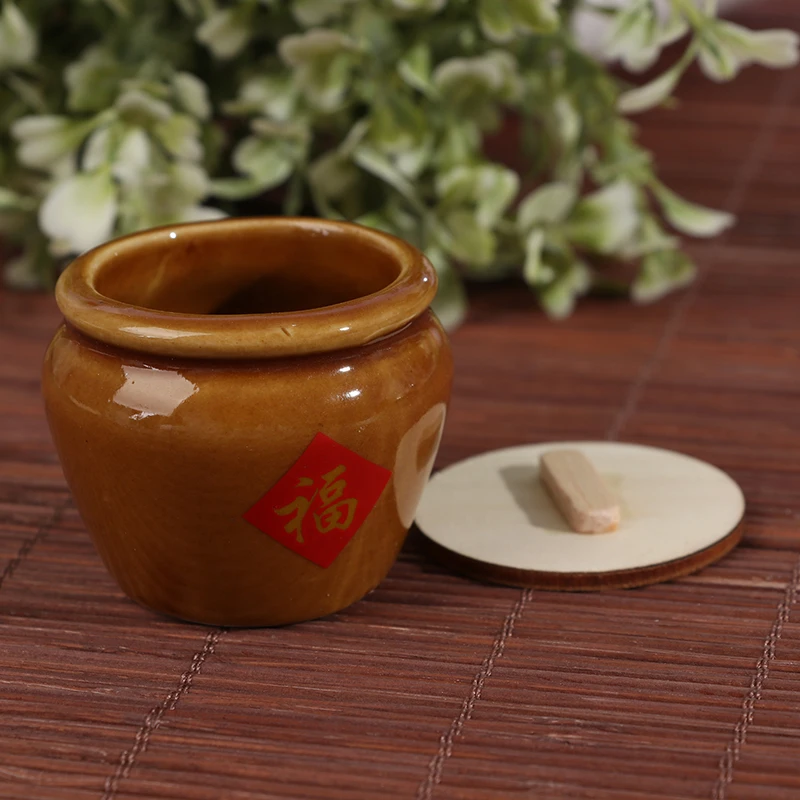 

1 Pc Mini 40*42mm 1/6 1/12 Miniature Dollhouse Rice VAT Pretend Play Kitchen Toy Pretend Play Kitchen Toy